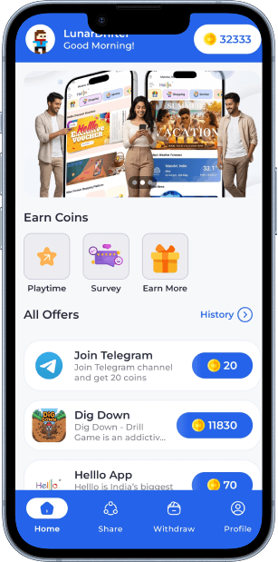 Tap & Withdraw on a phone